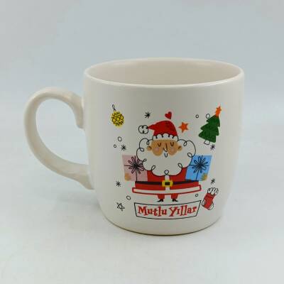 DAĞINIK NOEL BABA MUTLU YILLAR-BODUR KUPA - TRANSPARAN - 1