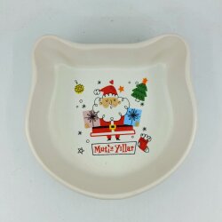 DAĞINIK NOEL BABA MUTLU YILLAR-KEDİ MAMA KABI - TRANSPARAN - 