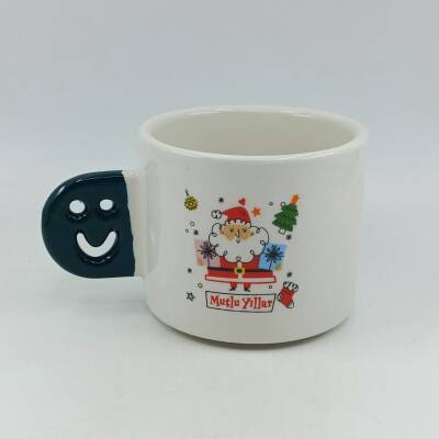 DAĞINIK NOEL BABA MUTLU YILLAR-SMİLE KUPA - YEŞİL SAP - 1