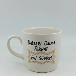DAĞLARI DELME FERHAT EVİ-BODUR KUPA - TRANSPARAN - 