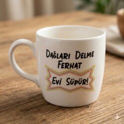 DAĞLARI DELME FERHAT EVİ-BODUR KUPA - TRANSPARAN - 