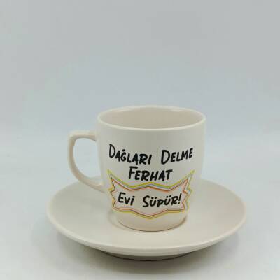 DAĞLARI DELME FERHAT EVİ-KLASİK TÜRK KAHVESİ FİNCANI - TRANSPARAN GÖVDE - 1