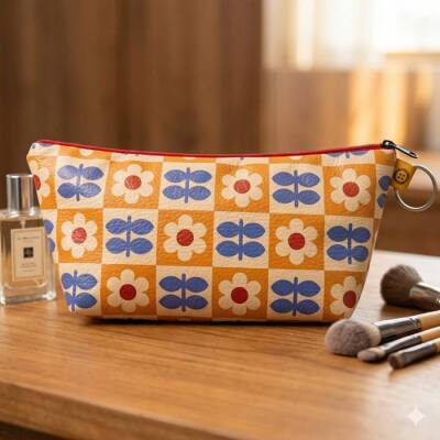 DAMA ÇİÇEKLER-MAKYAJ ÇANTASI - TEKLİ - 1