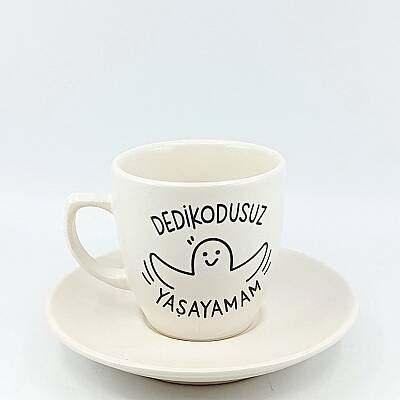 DEDİKODUSUZ-KLASİK TÜRK KAHVESİ FİNCANI - TRANSPARAN GÖVDE - 1