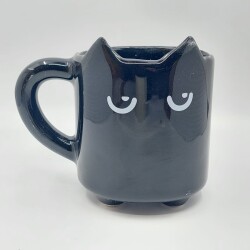 DEVRİK KEDİ-KEDİ KUPA - SİYAH GÖVDE SİYAH SAP - 