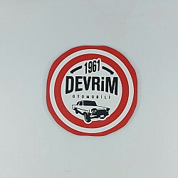 DEVRİM ARABALARI-AHŞAP BARDAK ALTLIĞI - TEKLİ - 