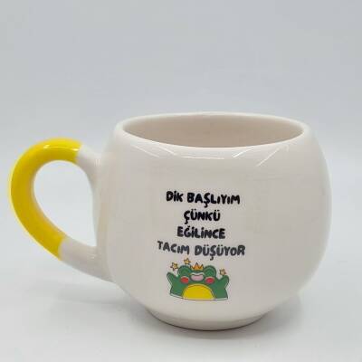 DİK BAŞLIYIM ÇÜNKÜ - BALON KUPA - SARI SAP - 1