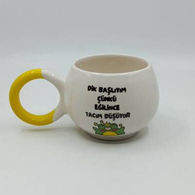DİK BAŞLIYIM ÇÜNKÜ - BALONCUK KUPA - SARI SAP - 1