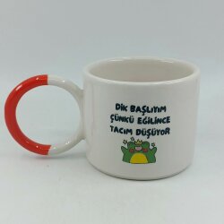 DİK BAŞLIYIM ÇÜNKÜ-O KUPA - TURUNCU SAP - 