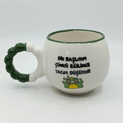 DİK BAŞLIYIM ÇÜNKÜ-PUF KUPA - YEŞİL SAP YEŞİL TURNET - 1