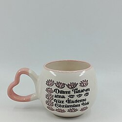 DİLİMİ TUTARIM YÜZ İFADEME ÇÖZÜM YOK-AMOUR KUPA - PEMBE SAP PEMBE TURNET - 