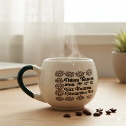 DİLİMİ TUTARIM YÜZ İFADEME ÇÖZÜM YOK - BALON KUPA - YEŞİL SAP - 