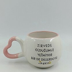 DİLLERDEYİZ AŞKO-AMOUR KUPA - PEMBE SAP PEMBE TURNET - 