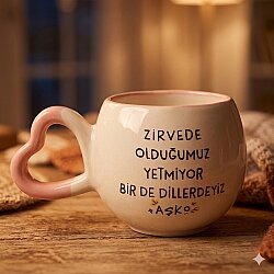 DİLLERDEYİZ AŞKO-AMOUR KUPA - PEMBE SAP PEMBE TURNET - 