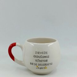 DİLLERDEYİZ AŞKO-BALON KUPA - KIRMIZI SAP - 