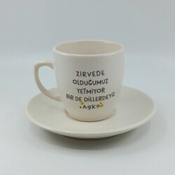 DİLLERDEYİZ AŞKO-KLASİK TÜRK KAHVESİ FİNCANI - TRANSPARAN GÖVDE - 