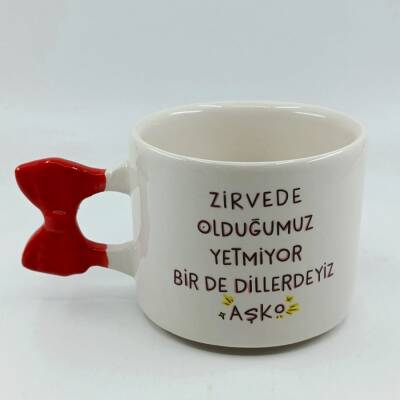 DİLLERDEYİZ AŞKO-KURDELE KUPA - KIRMIZI SAP - 1