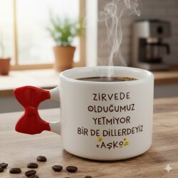 DİLLERDEYİZ AŞKO-KURDELE KUPA - KIRMIZI SAP - 