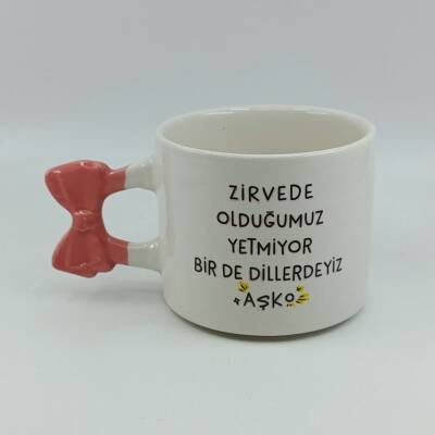 DİLLERDEYİZ AŞKO-KURDELE KUPA - PEMBE SAP - 1