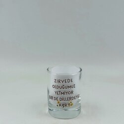 DİLLERDEYİZ AŞKO-SHOT BARDAĞI - ŞEFFAF - 