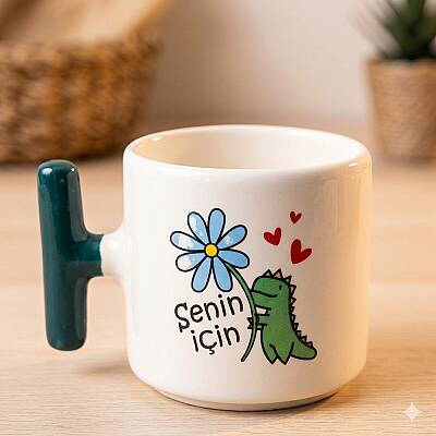 DİNOZOR SENİN İÇİN-T KUPA - YEŞİL SAP - 1