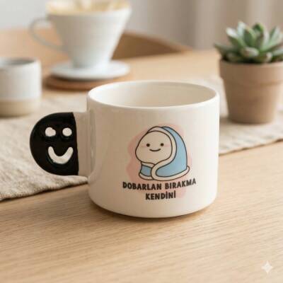 DOBARLAN BIRAGMA KENDİNİ-SMİLE KUPA - SİYAH SAP - 1