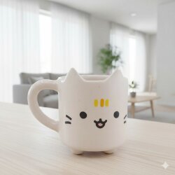 DODDLE KEDİ-KEDİ KUPA - TRANSPARAN SAP - 