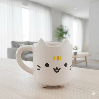 DODDLE KEDİ-KEDİ KUPA - TRANSPARAN SAP - 1