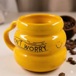 DONT WORRY & BE HAPPY-KOVAN KUPA - SARI SAP SARI GÖVDE - 