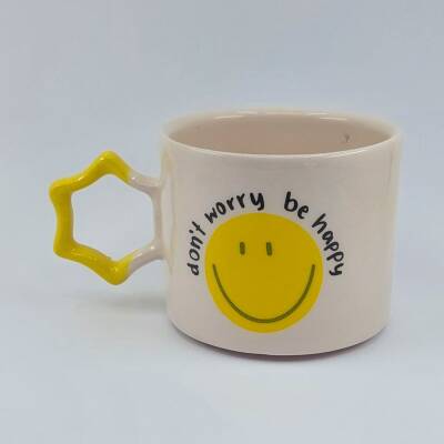 DONT WORRY BE HAPPY-YILDIZ KUPA - SARI SAP - 1