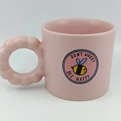 DONT WORRY BEE HAPPY-PRENSES KUPA - PEMBE GÖVDE PEMBE SAP - 1