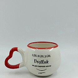 DOSTLUK-AMOUR KUPA - KIRMIZI SAP KIRMIZI TURNET - 