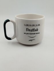 DOSTLUK - ARYA ÇAY FİNCANI - YEŞİL SAP - 
