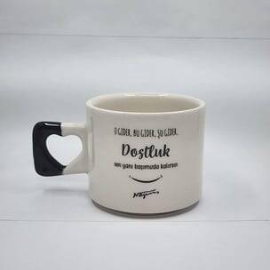 DOSTLUK - KALP KUPA - SİYAH SAP - 1