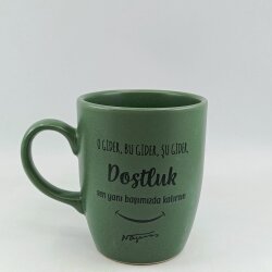 DOSTLUK-OVAL KUPA - YEŞİL SAP YEŞİL GÖVDE YEŞİL İÇ - 