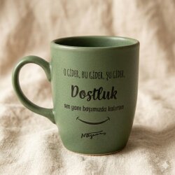 DOSTLUK-OVAL KUPA - YEŞİL SAP YEŞİL GÖVDE YEŞİL İÇ - 