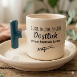 DOSTLUK-T TÜRK KAHVESİ FİNCANI - YEŞİL SAP - 