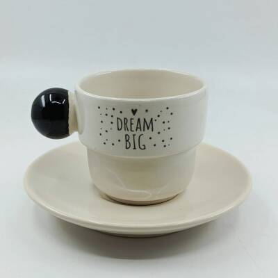 DREAM BİG KALP-PUNTO FİNCAN - SİYAH SAP - 1