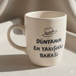 DÜNYANIN EN YAKIŞIKLI BABASI-OVAL KUPA - TRANSPARAN SAP - 