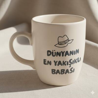 DÜNYANIN EN YAKIŞIKLI BABASI-OVAL KUPA - TRANSPARAN SAP - 1