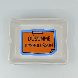 DÜŞÜNME KAYBOLURSUN-DİKDÖRTGEN KÜLLÜK - TRANSPARAN GÖVDE - 