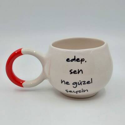 EDEP SEN NE GÜZEL ŞEYSİN-BALONCUK KUPA - KIRMIZI SAP - 1