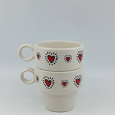 EFEKT KALP EFEKT-İKİLİ ESPRESSO BARDAĞI - TRANSPARAN - 1