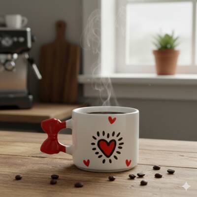 EFEKT KALP EFEKT-KURDELE KUPA - KIRMIZI SAP - 1