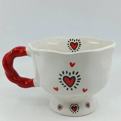 EFEKTLİ KALP-SET-BALERİN KUPA - KIRMIZI SAP - 1