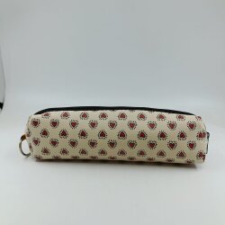 EFEKTLİ KIRMIZI KALPLER-DERİ KALEM KUTU - TEKLİ - 