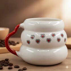 EFEKTLİ KIRMIZI KALPLER-KOVAN KUPA - KIRMIZI SAP - 