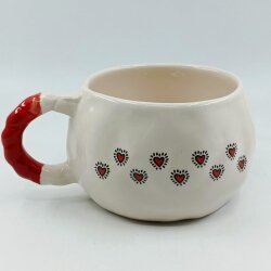 EFEKTLİ KIRMIZI KALPLER-TONTİK KUPA - KIRMIZI SAP - 