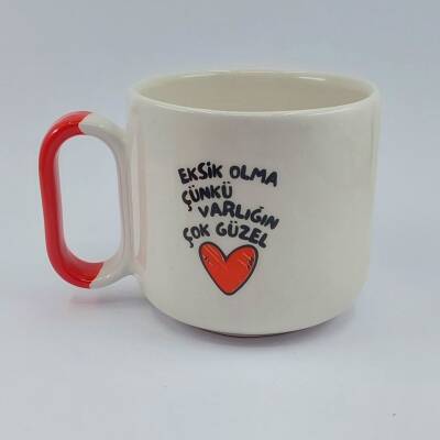 EKSİK OLMA - ARYA ÇAY FİNCANI - KIRMIZI SAP - 1