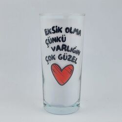 EKSİK OLMA -RAKI BARDAĞI - ŞEFFAF - 